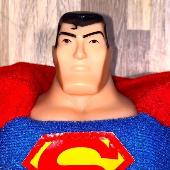 Superman action figure plush vinyl head stuffed body toy DC Comics Christmas toy - Picture 3 of 6